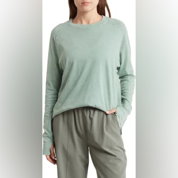 Zella Tops - NWOT Zella Vintage Wash Relaxed Long Sleeve Tee